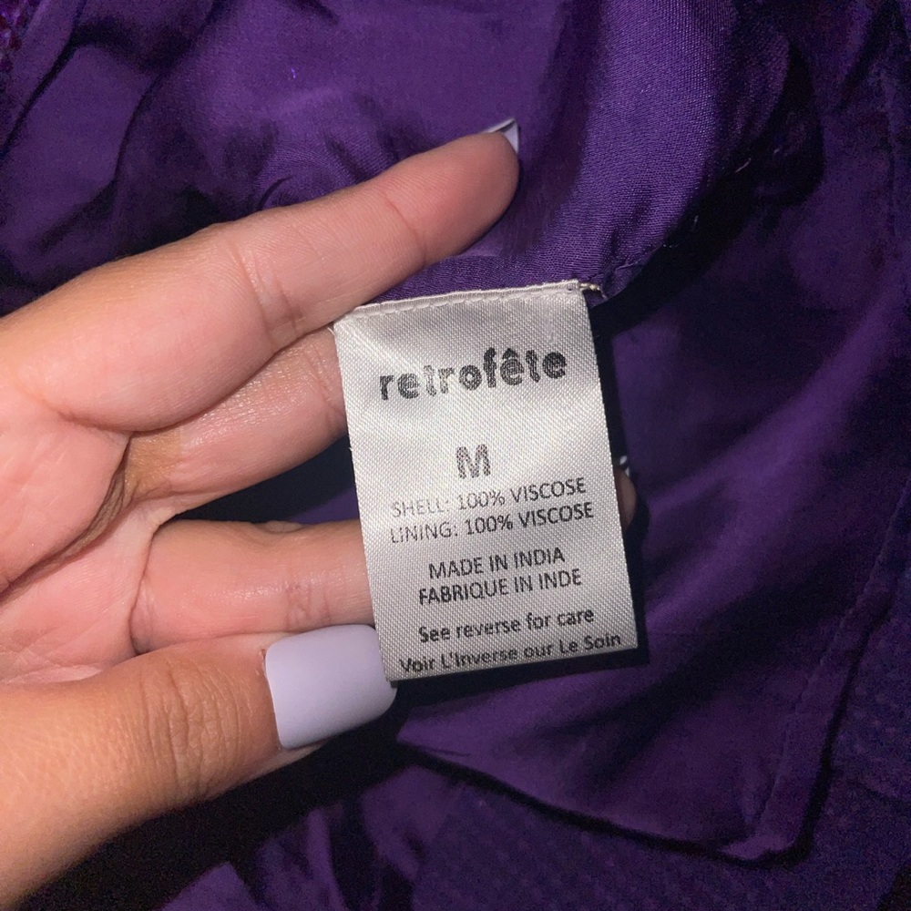 Retrofete Purple Mini Dress - Picture 7 of 7